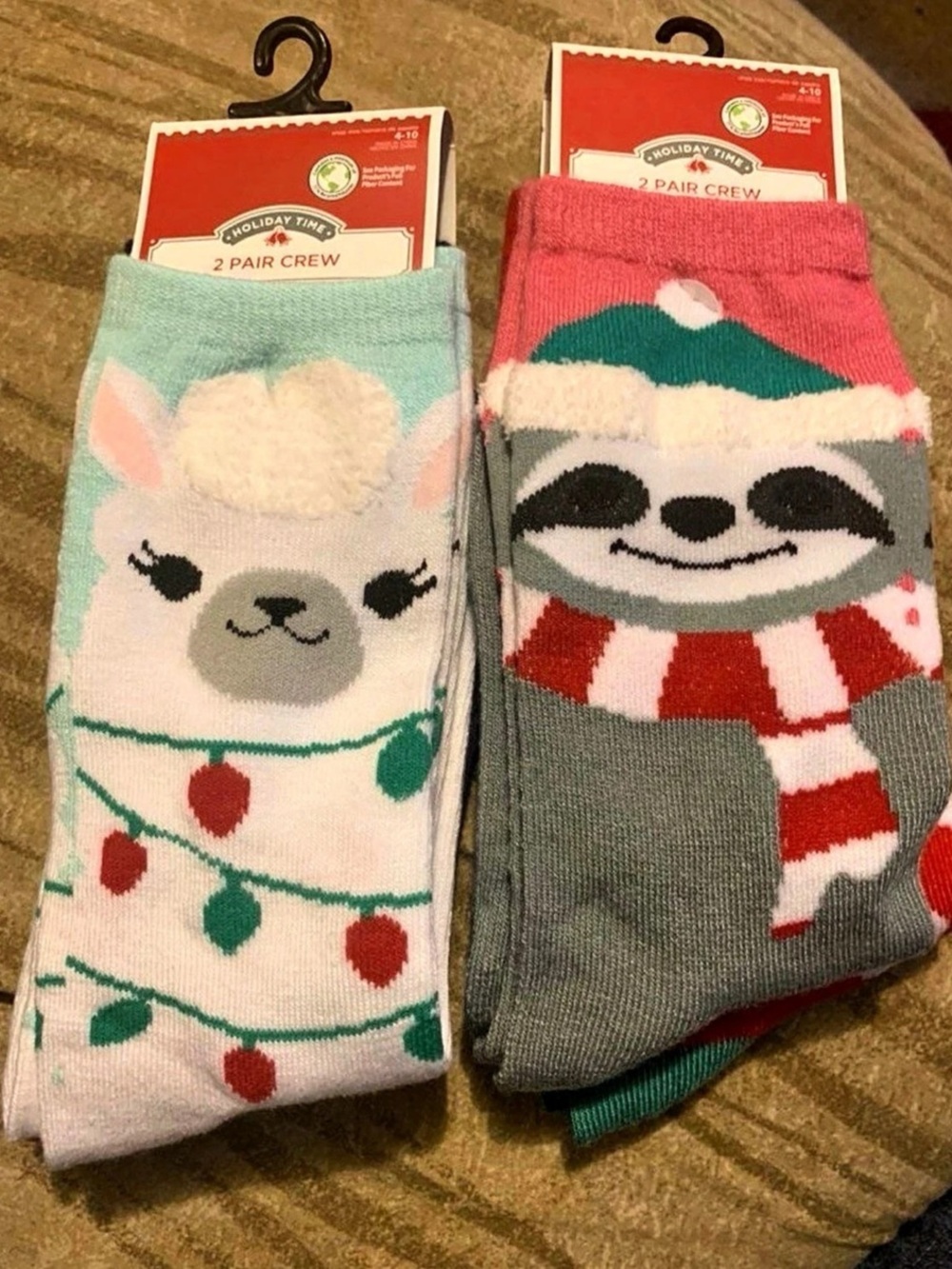 Holiday Crew Socks Multicolor NWT